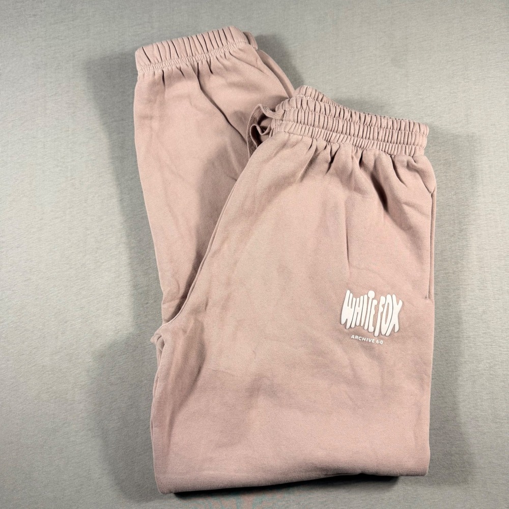 White Fox Archive 6.0 Moon Jogger Sweatpants Womens Large Fleece Pockets